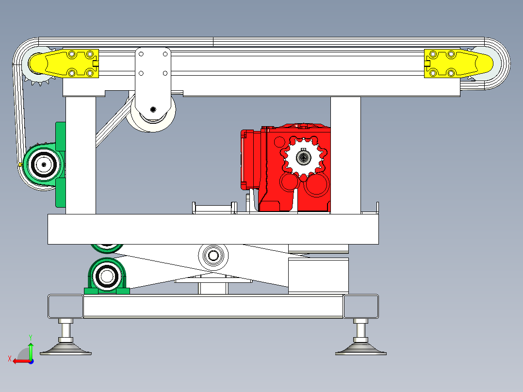 顶升平移后视图