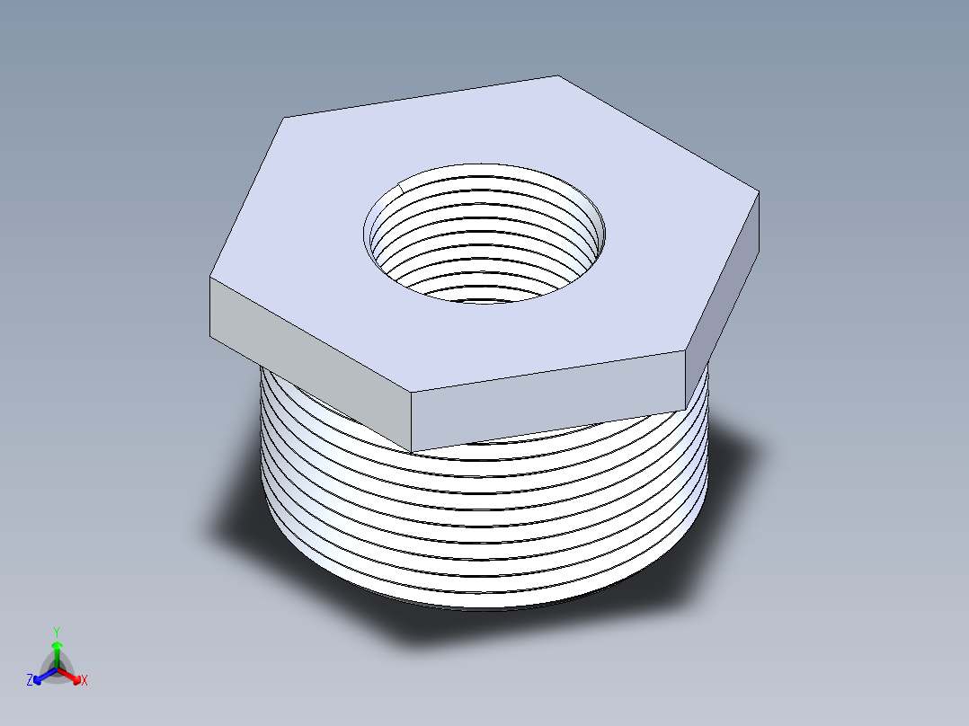 CPVC管件18-Sch80_ReducerBushing_MPTxFPT_9839-210_1.5in x 0.75in正等轴测图