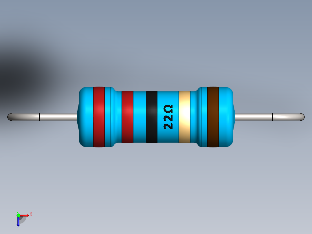 电容器 二极管 电阻器-Resistor 22 Ohm 1 Watt主视图