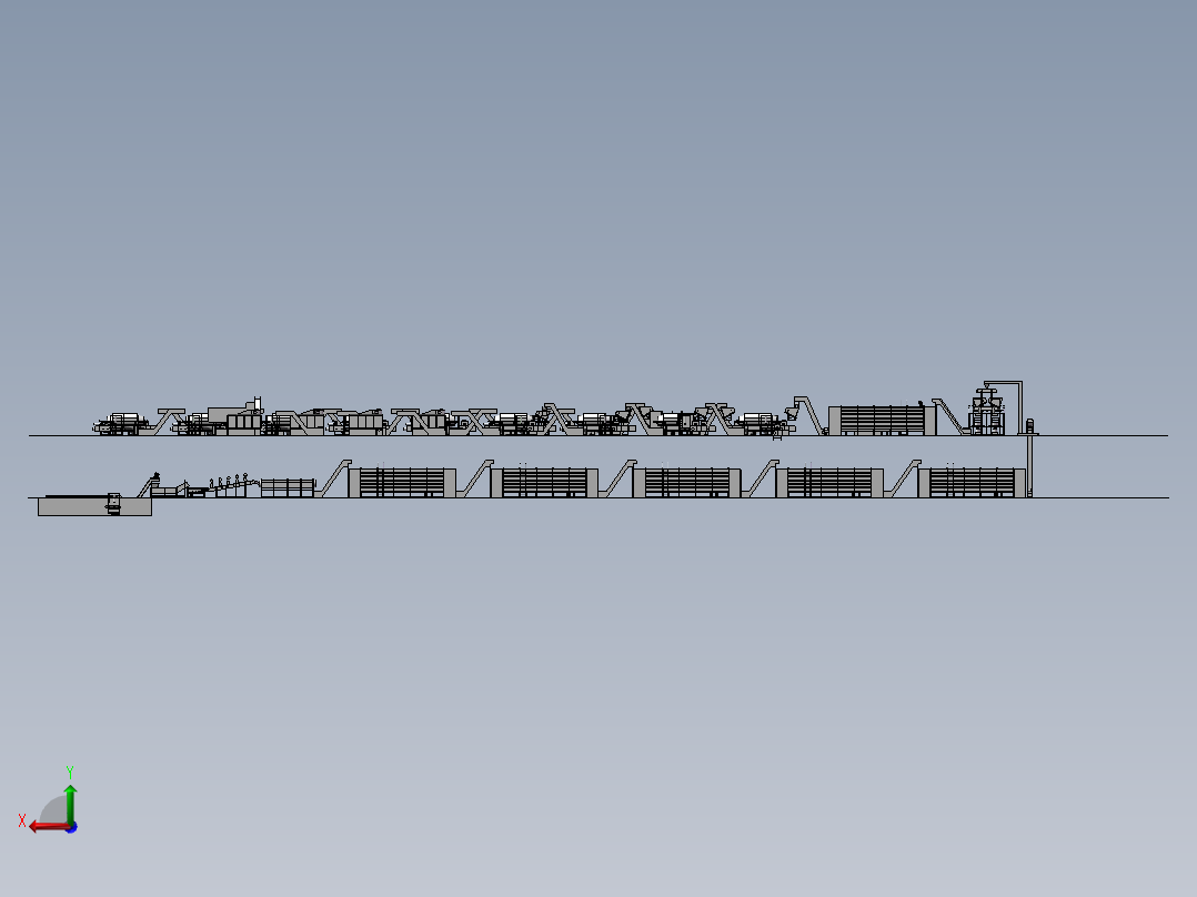 茶叶生产线后视图