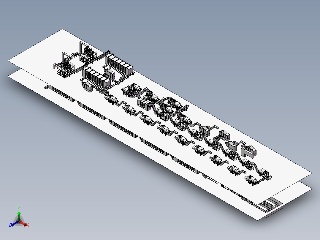 茶叶生产线正等轴测图