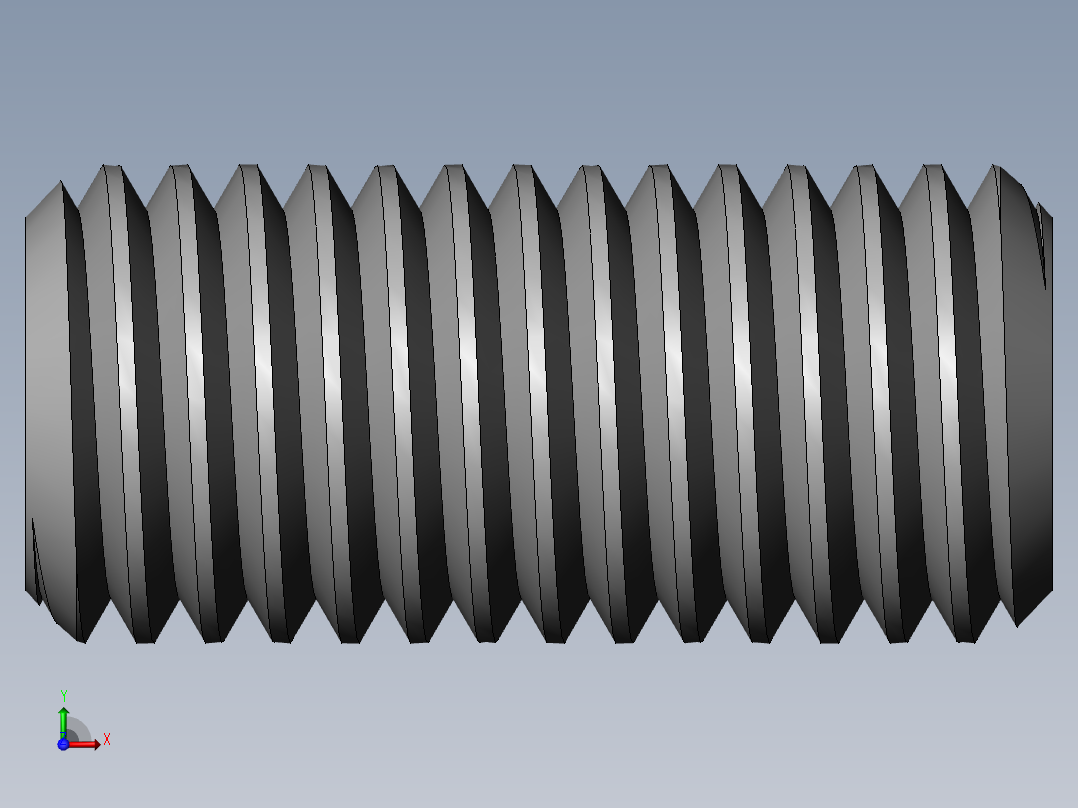 DIN 913-ISO 4026 固定螺钉-M14 L=30.SLDPRT前视图