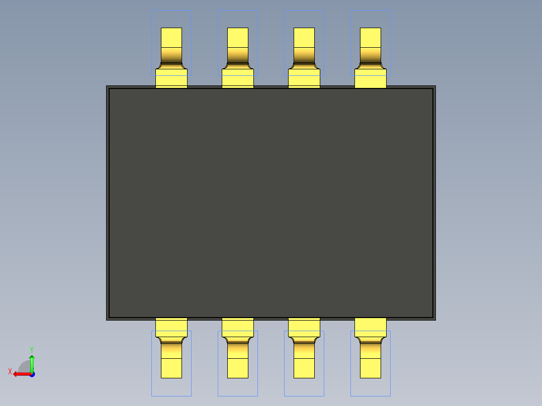开关继电器保护 SM-DIP-DHN-04F后视图