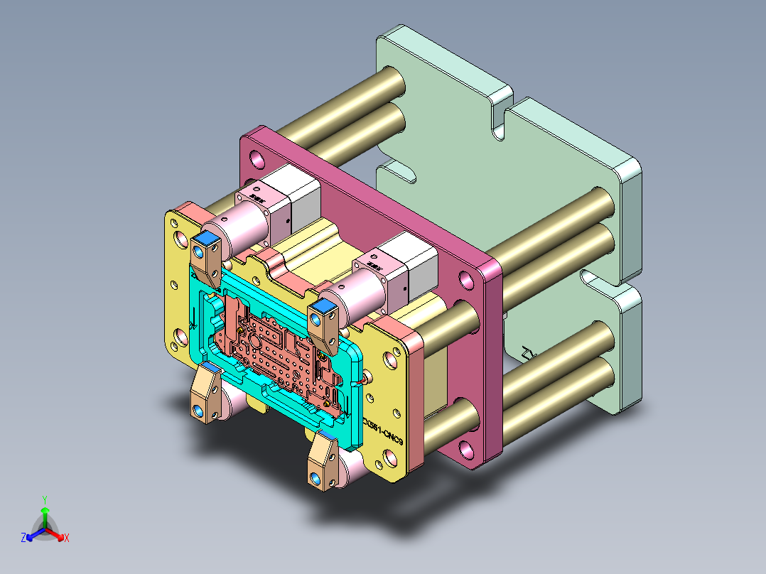 ZX551-B-笔记本CNC工装夹具三维模型CNC9-1010主视图