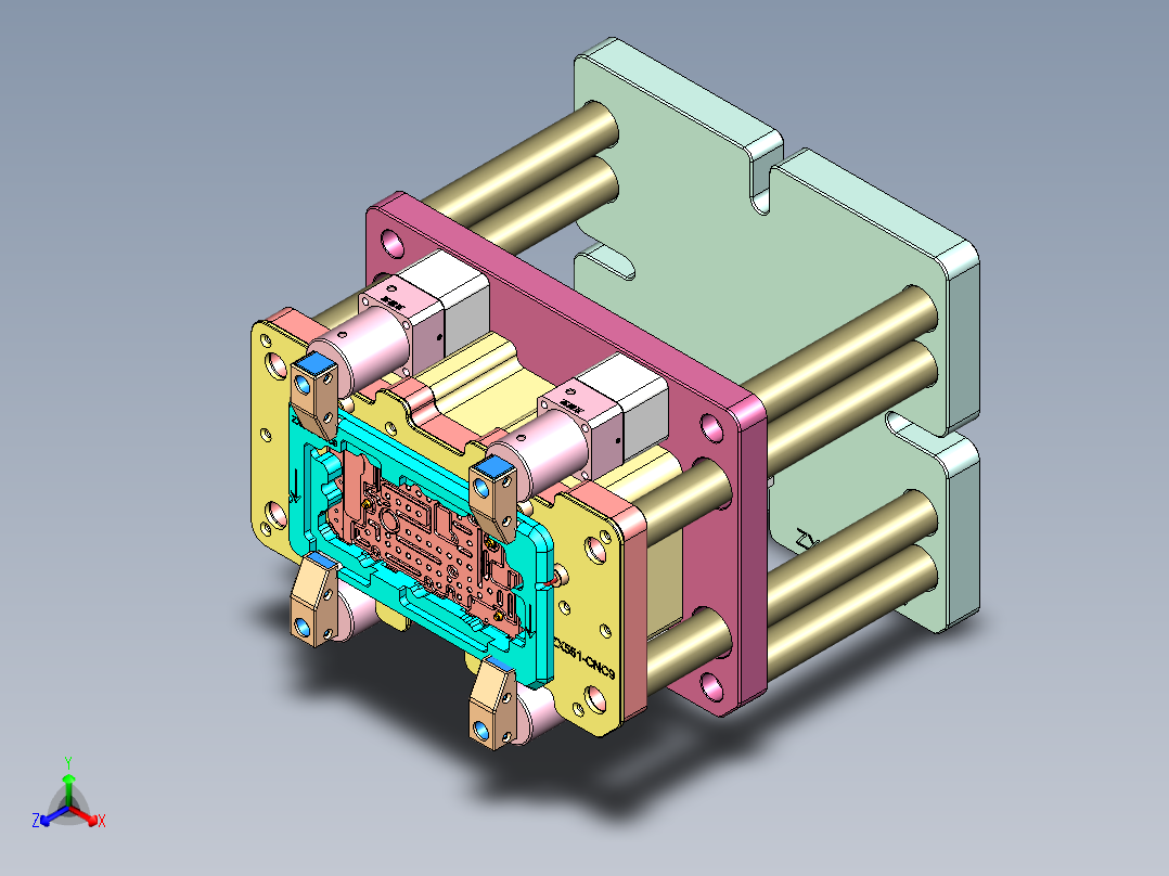 ZX551-B-笔记本CNC工装夹具三维模型CNC9-1010正等轴测图