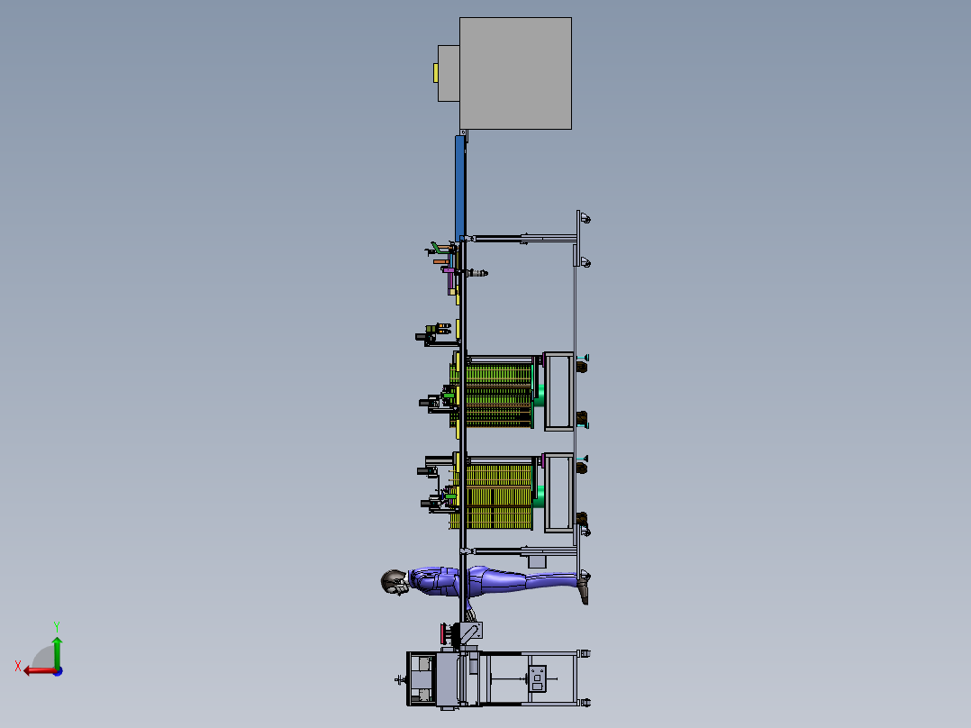 纸箱组装线sw18可编辑后视图