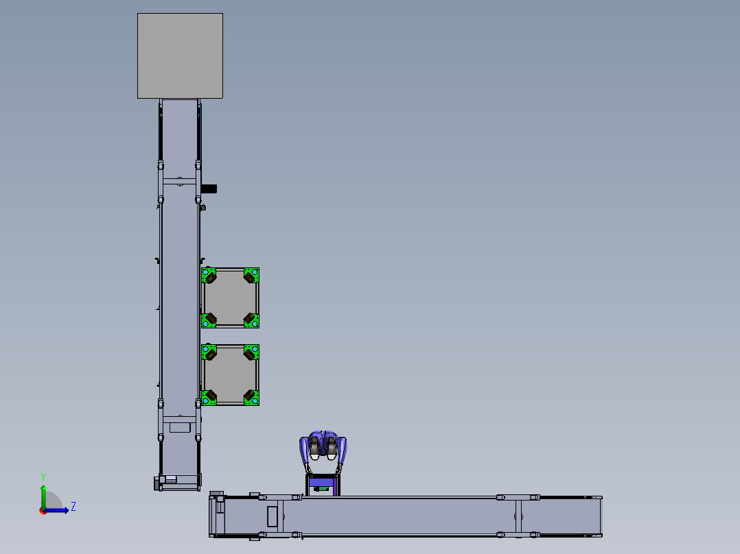 纸箱组装线sw18可编辑左视图