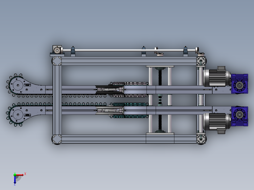 柔性链夹瓶机sw16可编辑俯视图