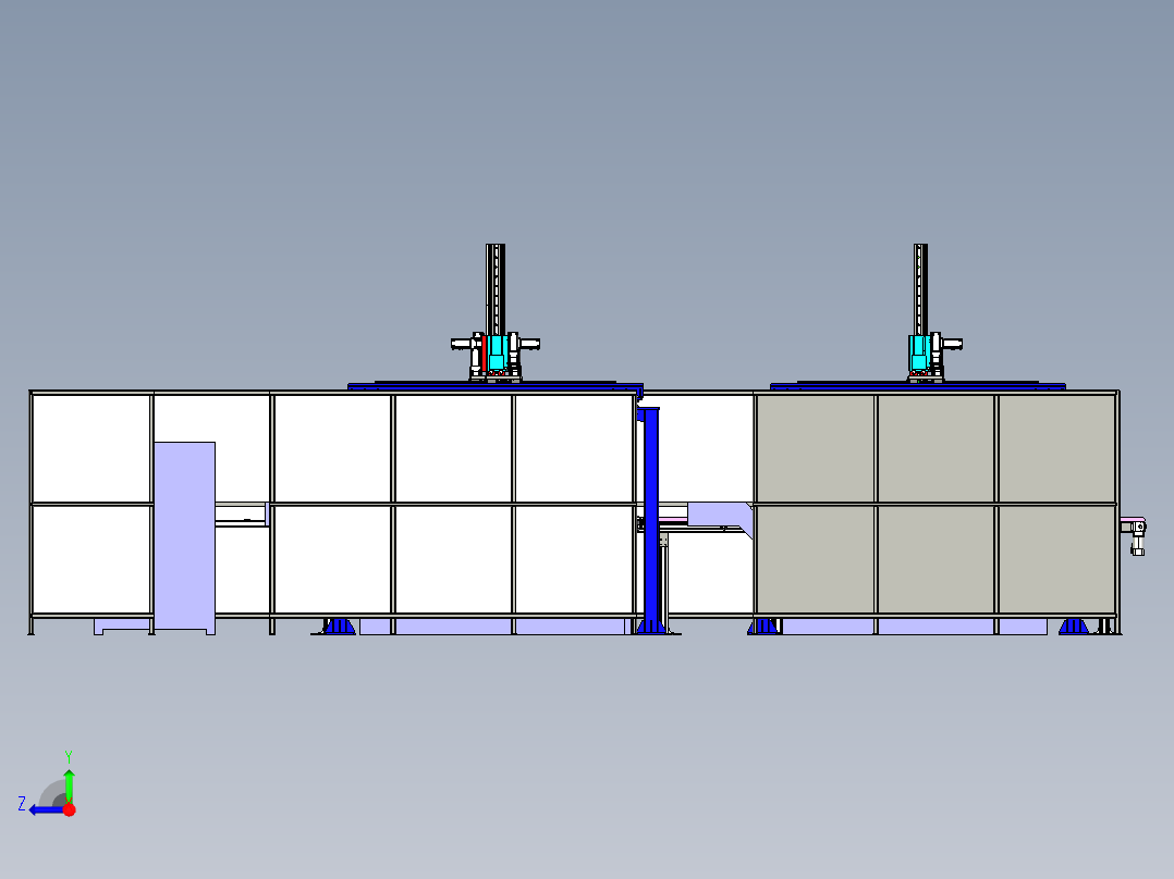 XYZ机械手上下料step右视图