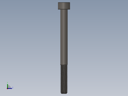 Screw_DIN_912_M6x70_A2.SLDPRT公制内六角螺钉左视缩略图