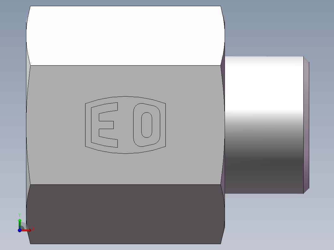 直通内螺纹接头、5CB-18-08非标前视图