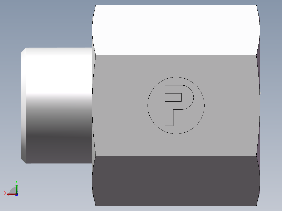 直通内螺纹接头、5CB-18-08非标后视图