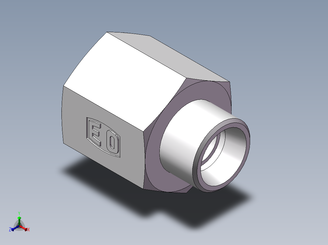 直通内螺纹接头、5CB-18-08非标正等轴测图