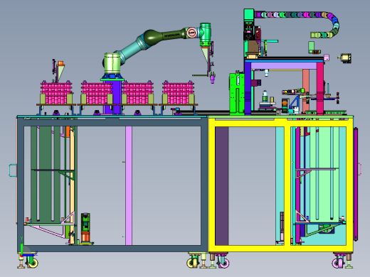电子料盘智能分拣配送线左视缩略图