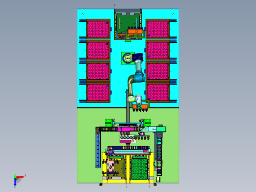 电子料盘智能分拣配送线俯视缩略图