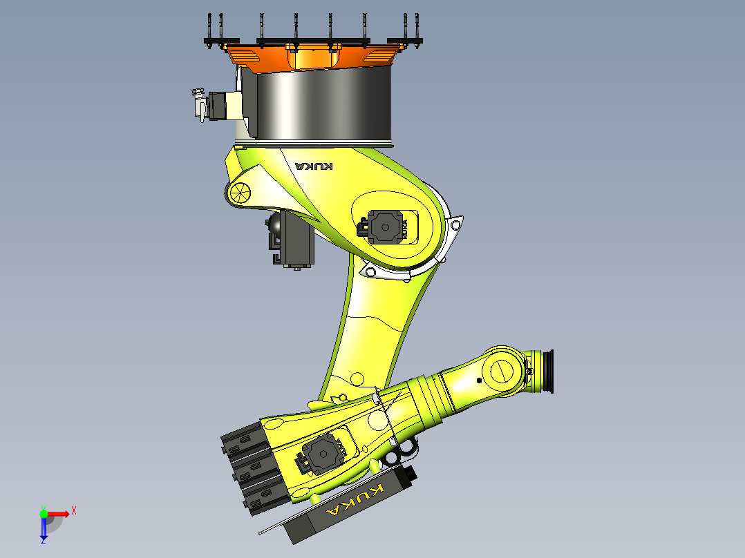 KUKA KR 500 R2830 (KR 500 FORTEC)机器人俯视图