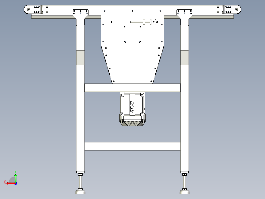带式输送带后视图