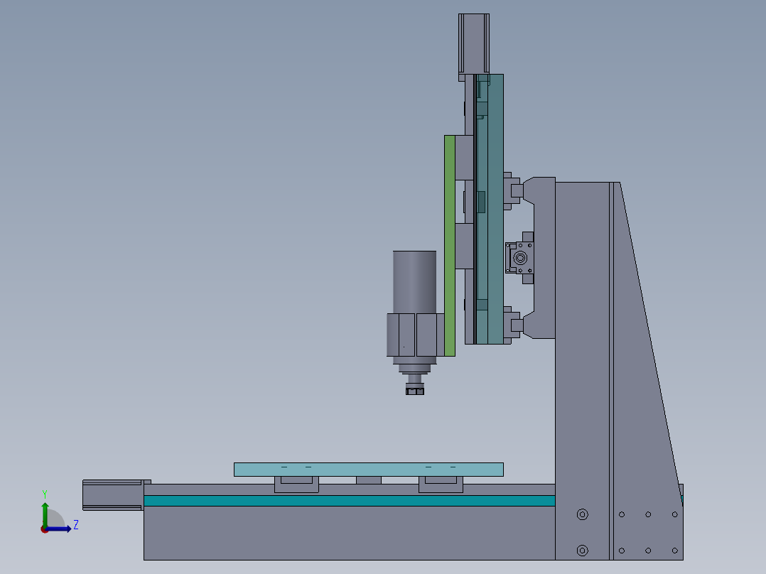 A2004701-数控铣床左视图