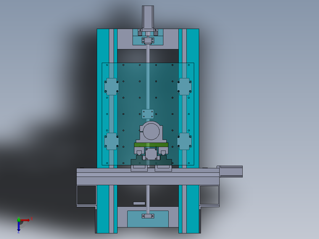 A2004701-数控铣床俯视图