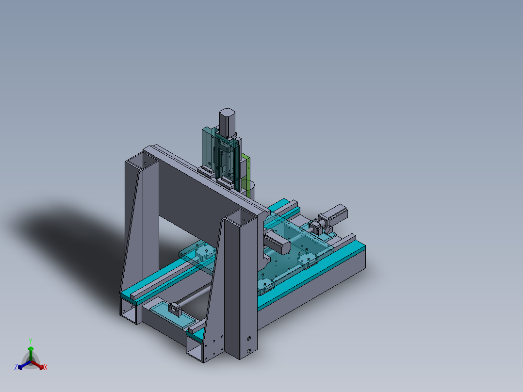 A2004701-数控铣床正等轴测图