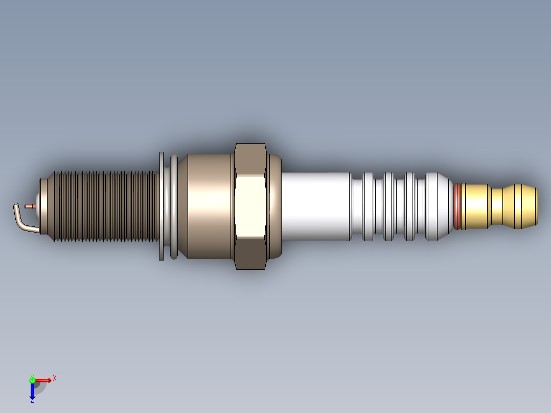 火花塞(16)俯视图