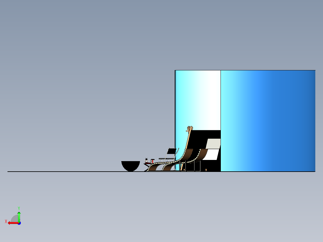 现代露营组合STP后视图