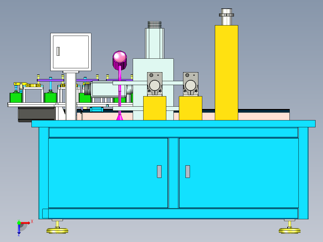 自动吸料机、上料机俯视图
