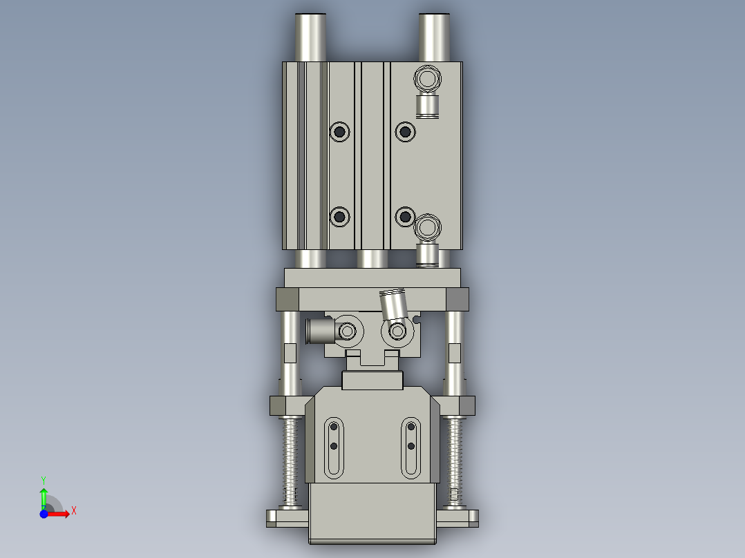 平移抓料组件前视图