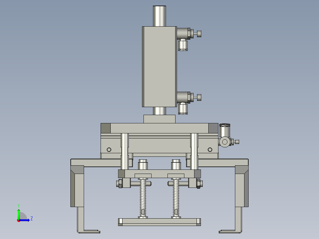 平移抓料组件左视图