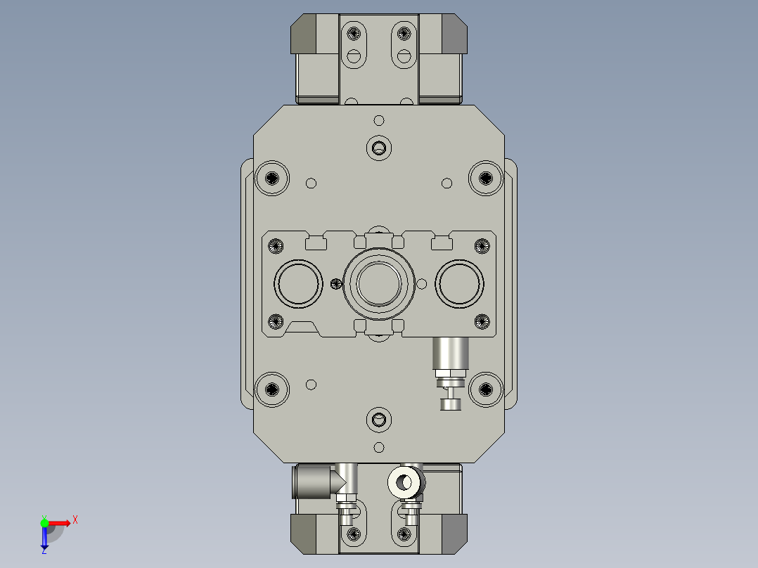 平移抓料组件俯视图