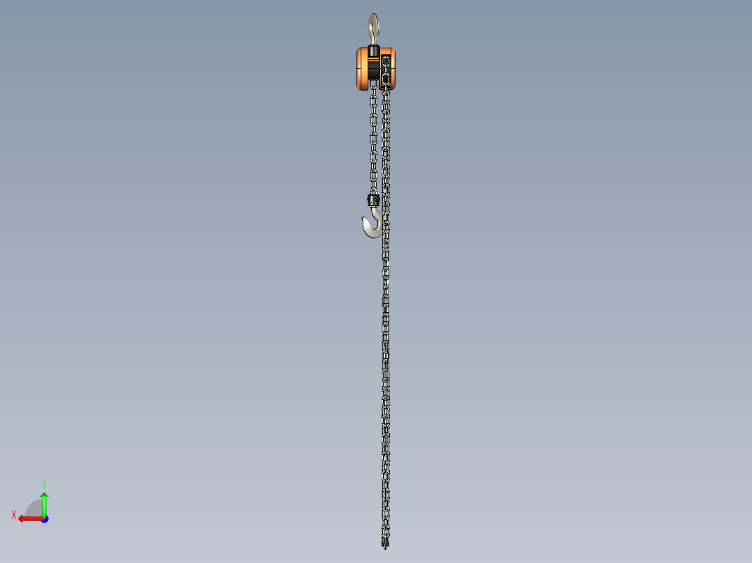 500公斤链式起重机后视图