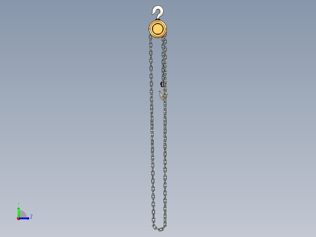 500公斤链式起重机左视图