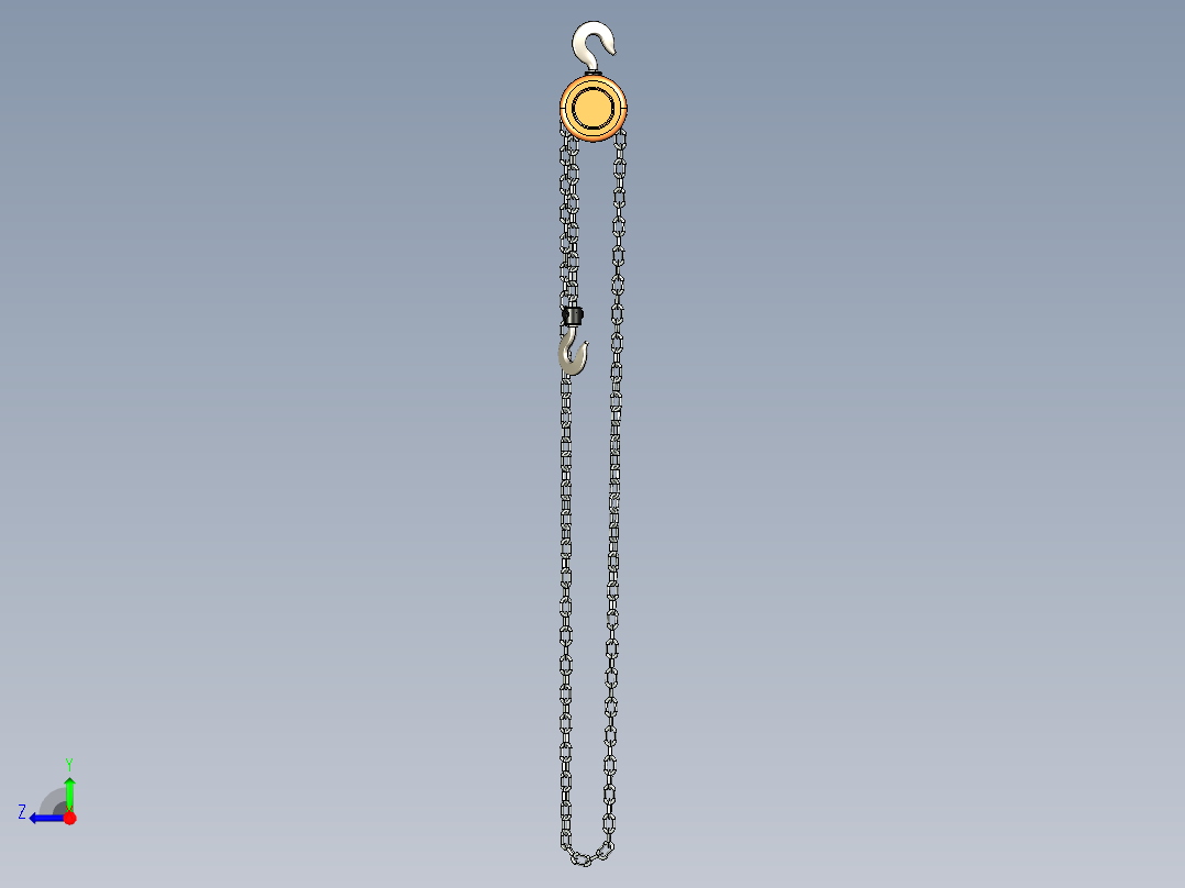 500公斤链式起重机右视图