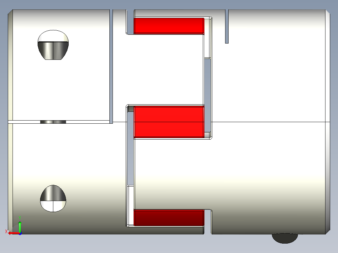 LYCA梅花联轴器LYCA-3550后视图
