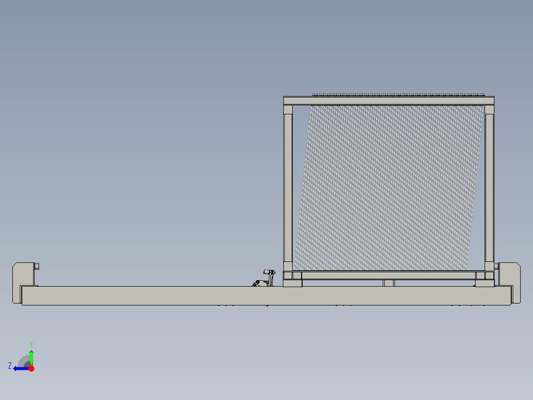 玻璃料架自动切换小车右视图