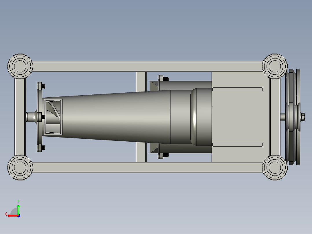 粉体生产与冲击式粉碎机后视图