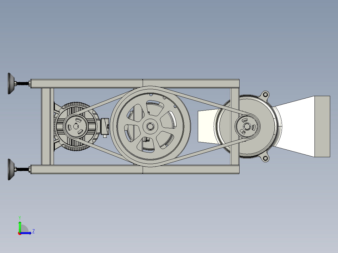 粉体生产与冲击式粉碎机左视图