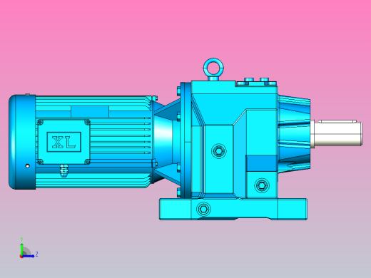 R87斜齿轮减速机[R87-Y1.5-6P-140-M1-Ⅲ]左视缩略图