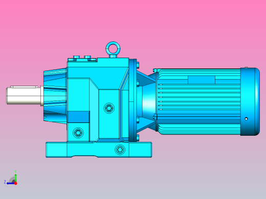 R87斜齿轮减速机[R87-Y1.5-6P-140-M1-Ⅲ]右视缩略图