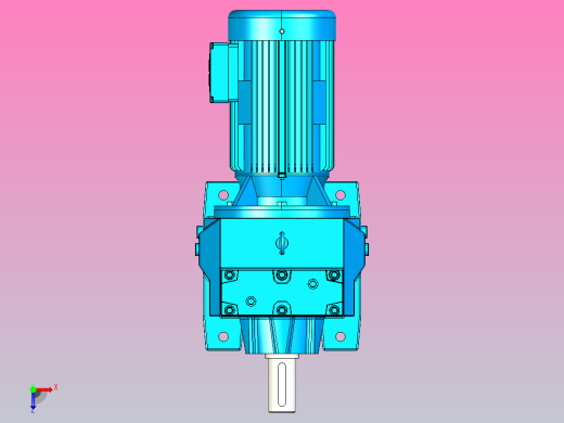 R87斜齿轮减速机[R87-Y1.5-6P-140-M1-Ⅲ]俯视缩略图