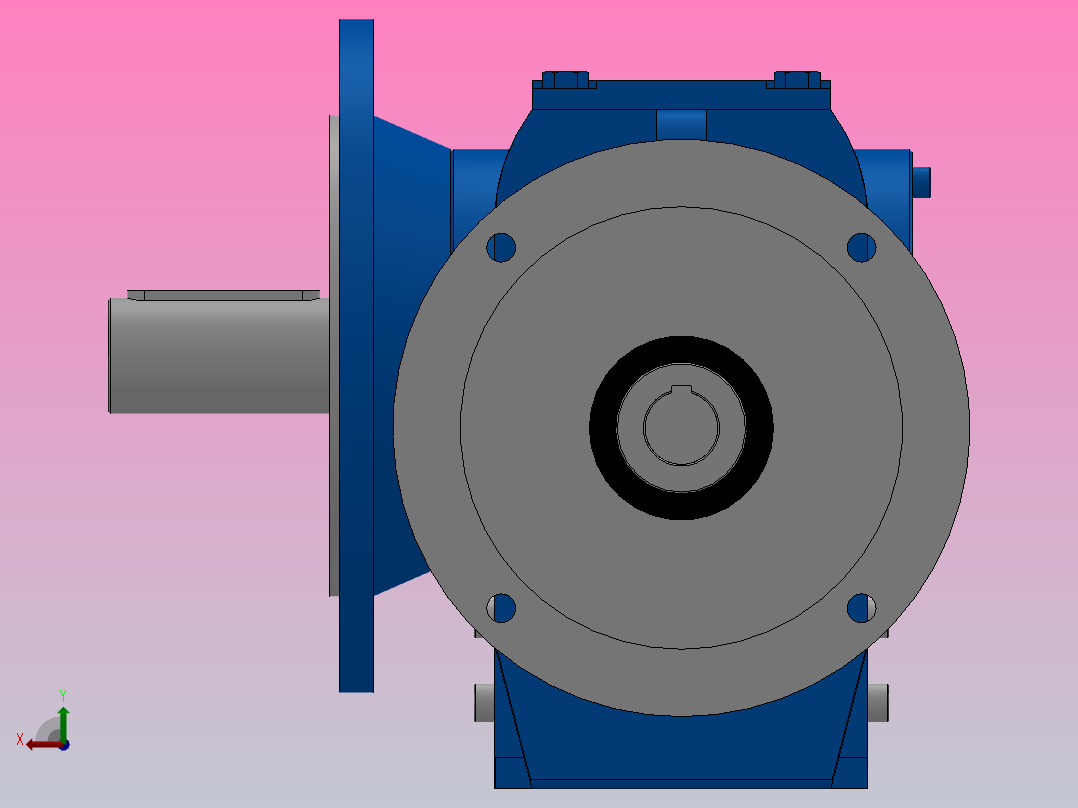 SF87ZP蜗轮蜗杆减速机SF87-16.39-M1-A-P132后视图