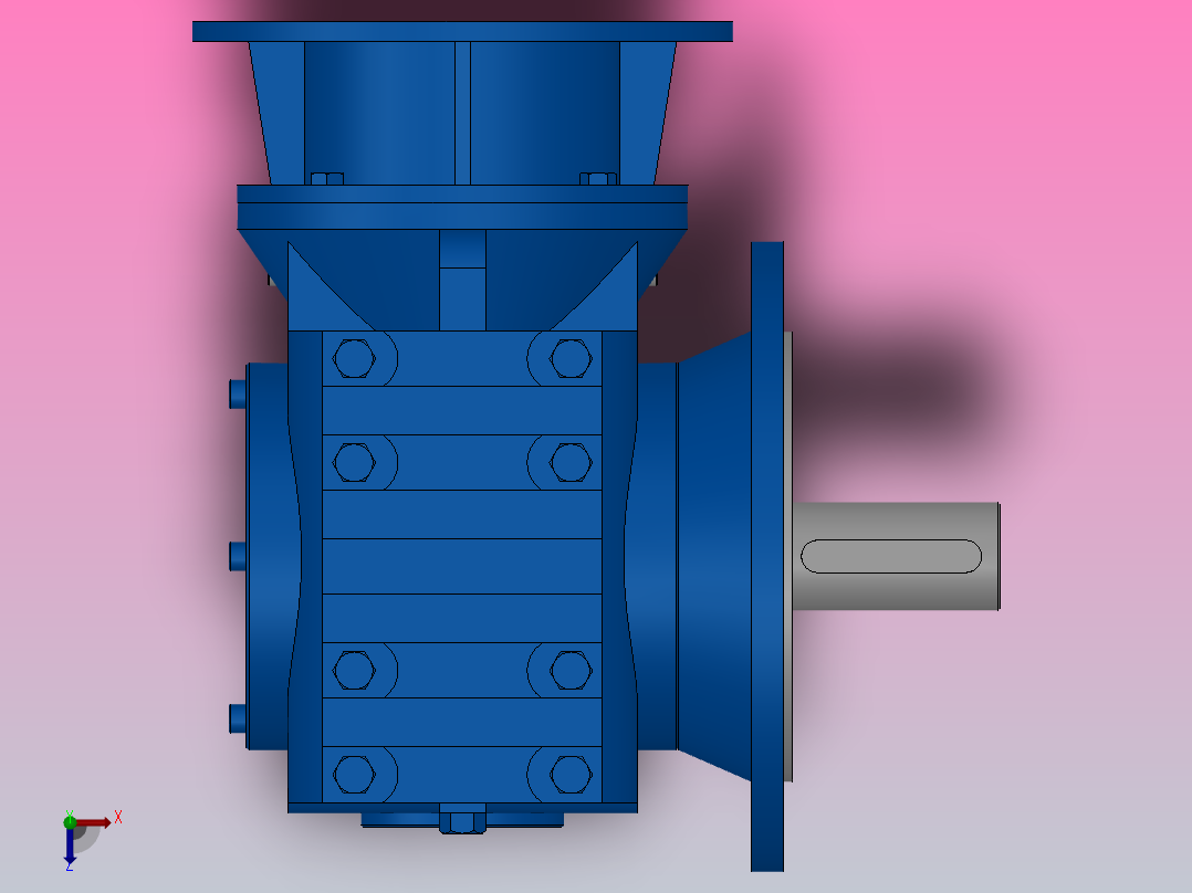 SF87ZP蜗轮蜗杆减速机SF87-16.39-M1-A-P132俯视图