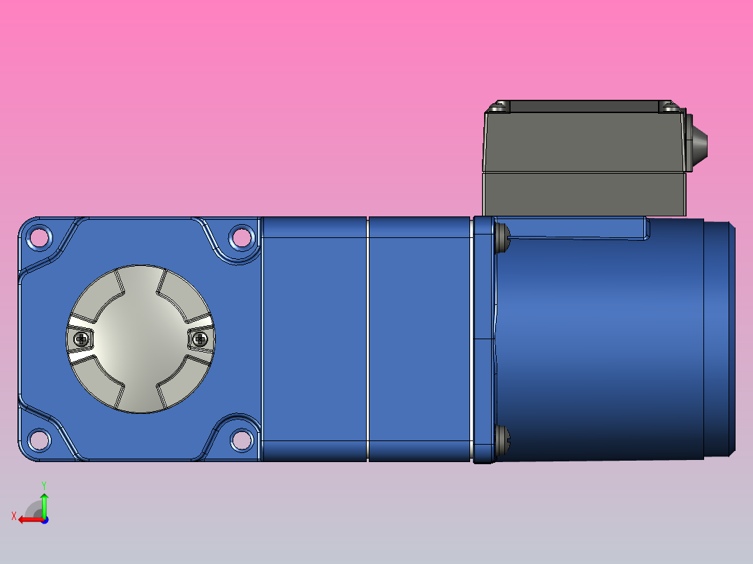 精研YR阻尼电机 25yr03-1800后视图
