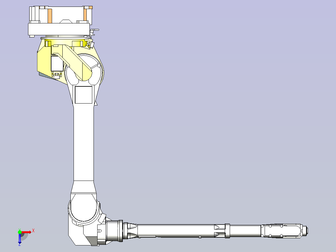 发那科M-710iC20L机器人三维数模俯视图