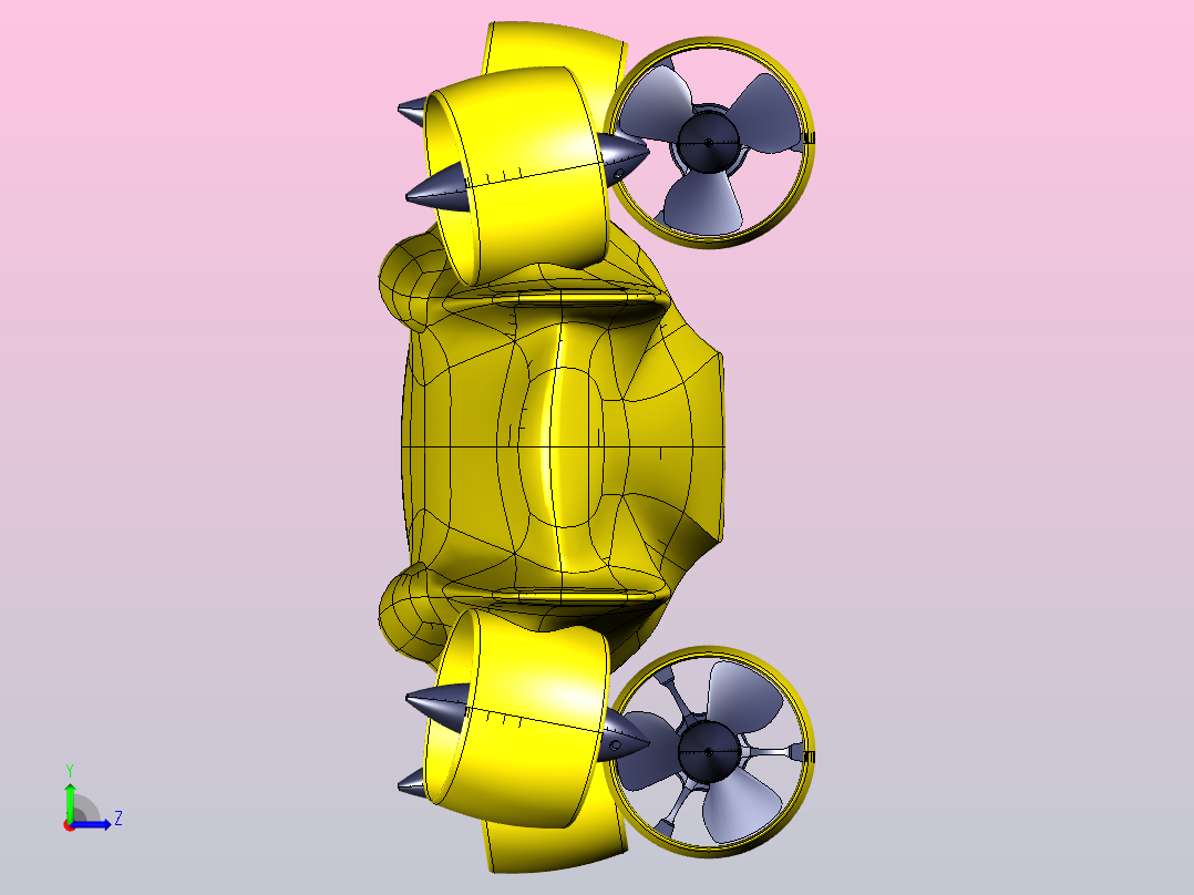小型潜水器左视图