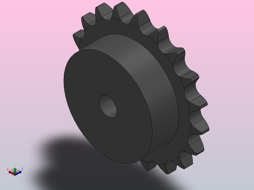 直孔链轮10B型_19-10B-1主视图