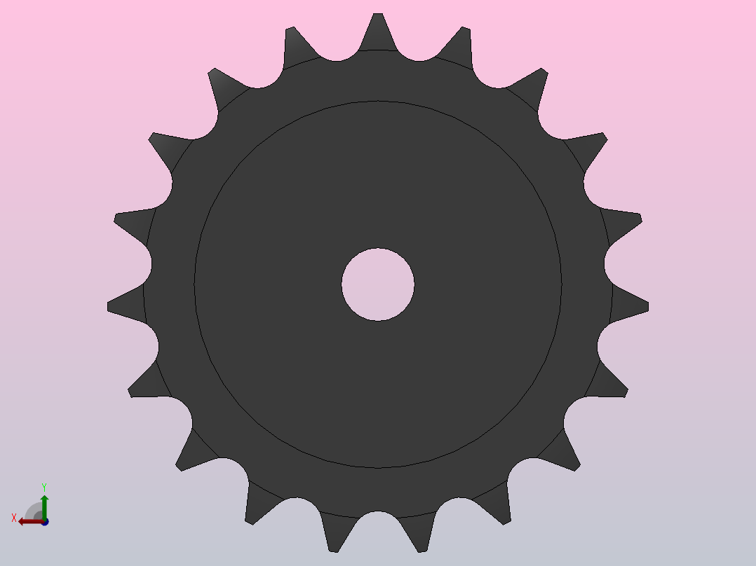 直孔链轮10B型_19-10B-1前视图