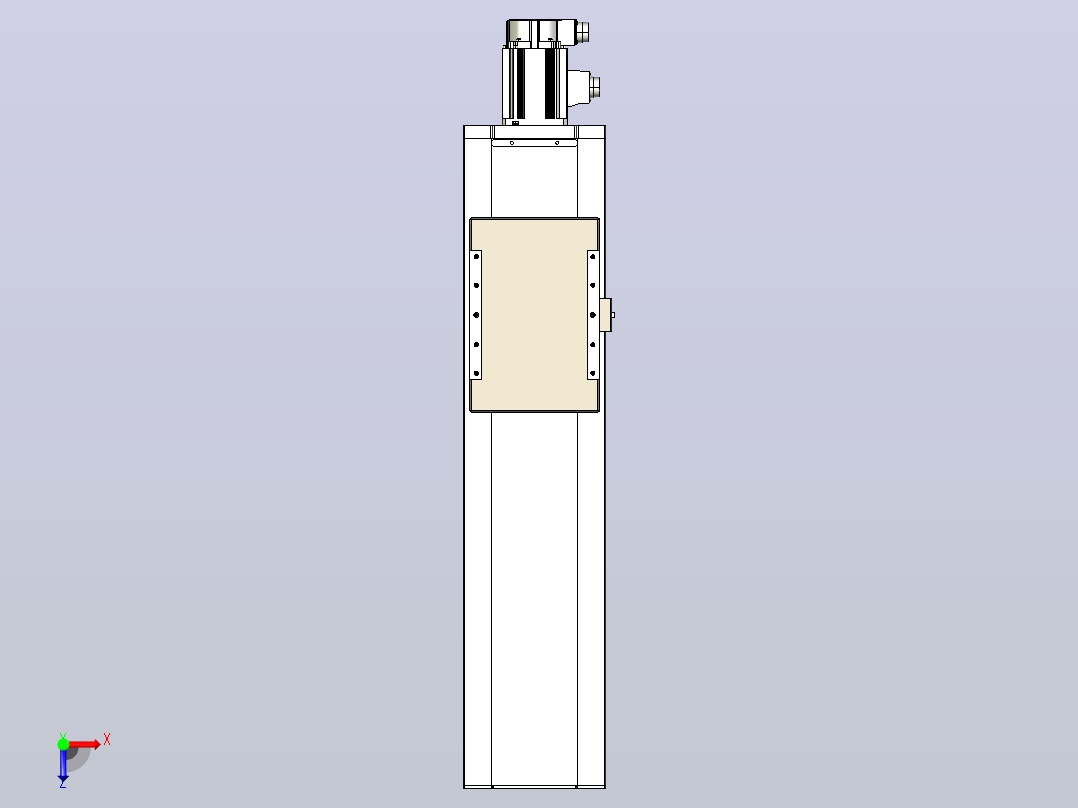 滚珠丝杠直线轴带导轨全封闭TPA-HCR-220D-3210C-L550-M-Y-P1K-N3俯视图