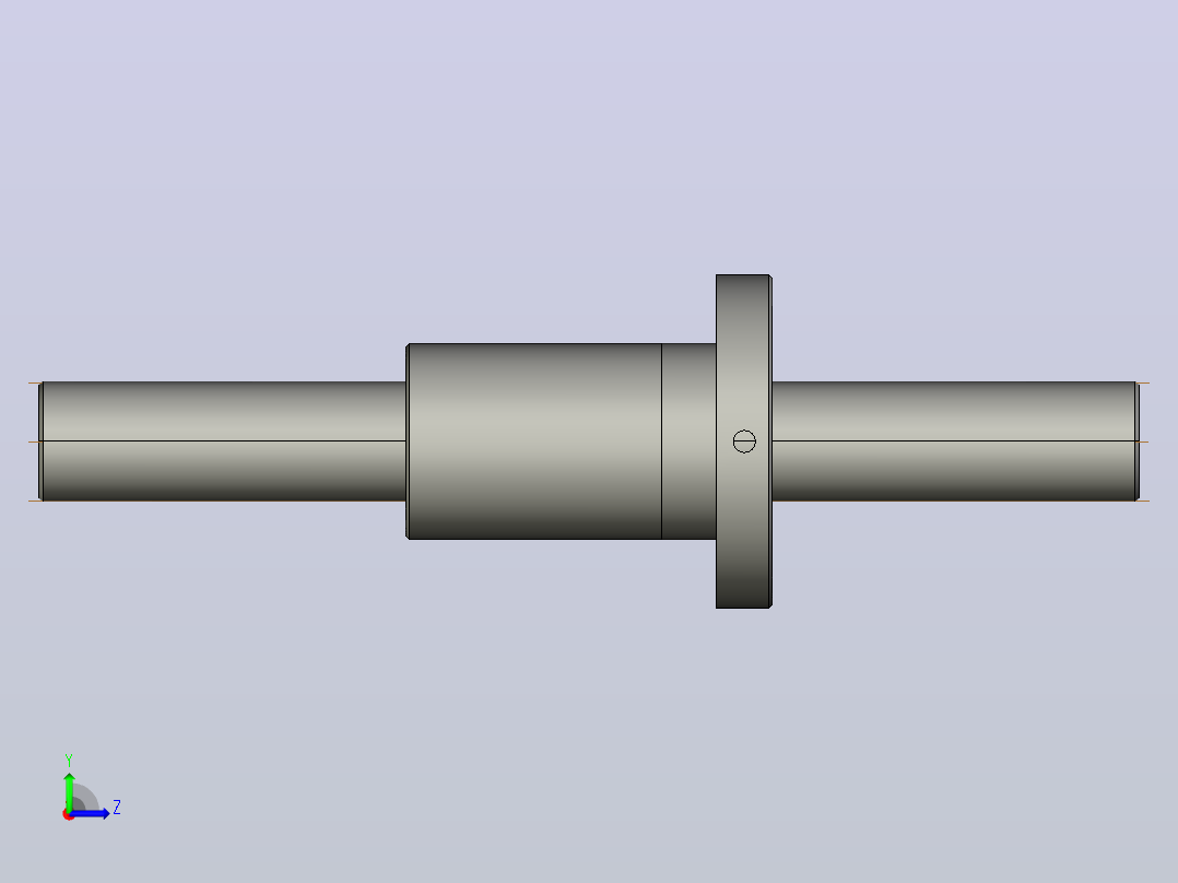 FF3210-5滚珠丝杆3D模型左视图
