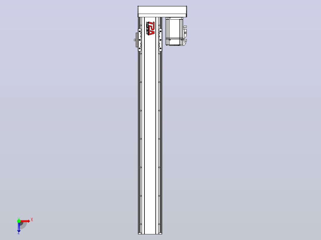 日规模组半封闭丝杆TPA-HNR-85D-1610C-L600-ML-Y-P20-N3俯视图